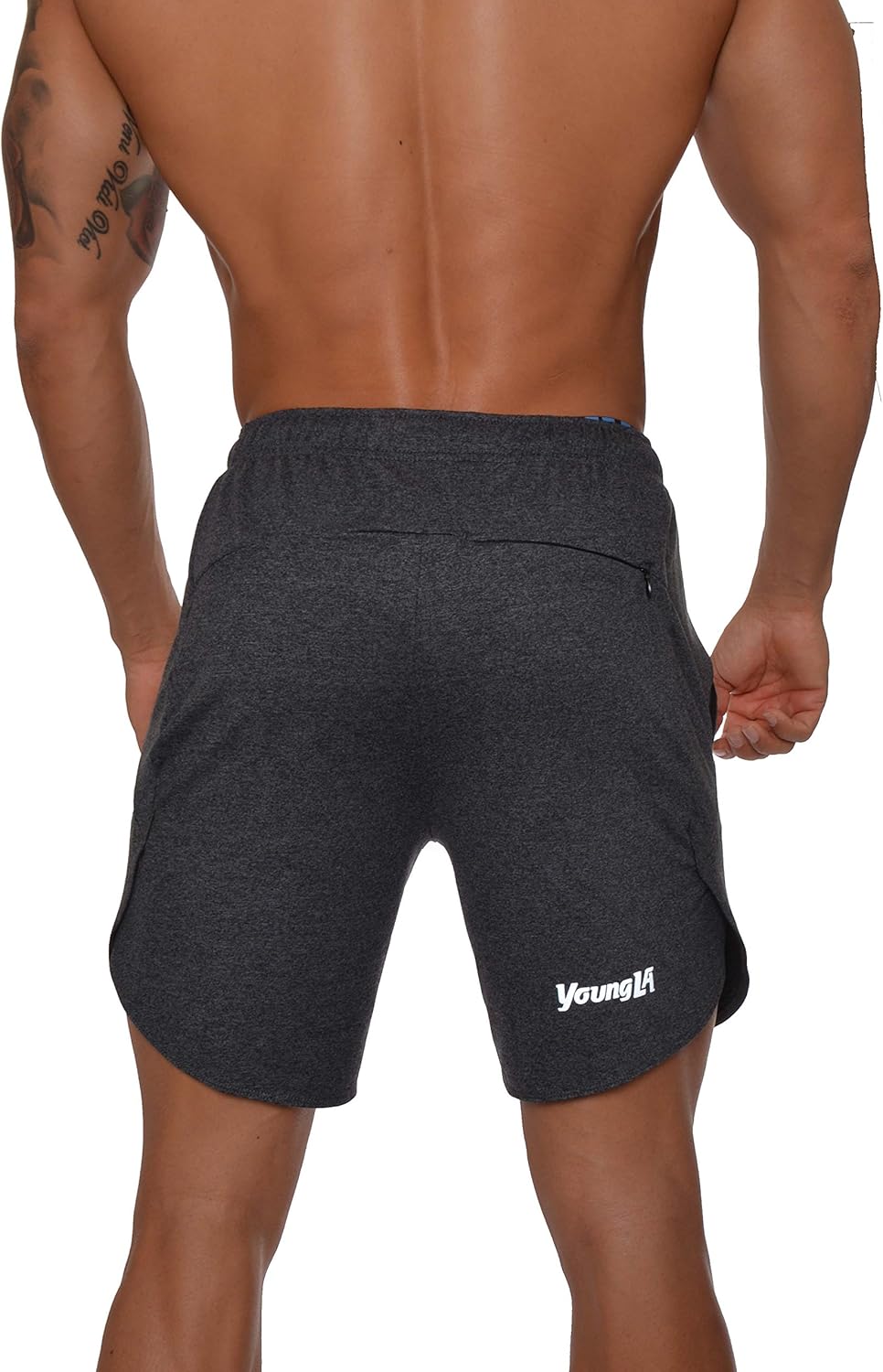 YoungLA Men's Running Shorts Athletic Gym Workout Powerlifting 104: Clothing
