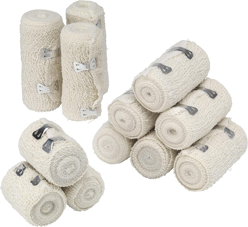 Safety First Aid Group HypaBand Crepe Cotton Bandages Assorted 12 Pack