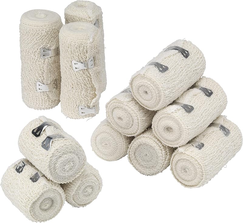 Safety First Aid Group HypaBand Crepe Cotton Bandages Assorted 12 Pack