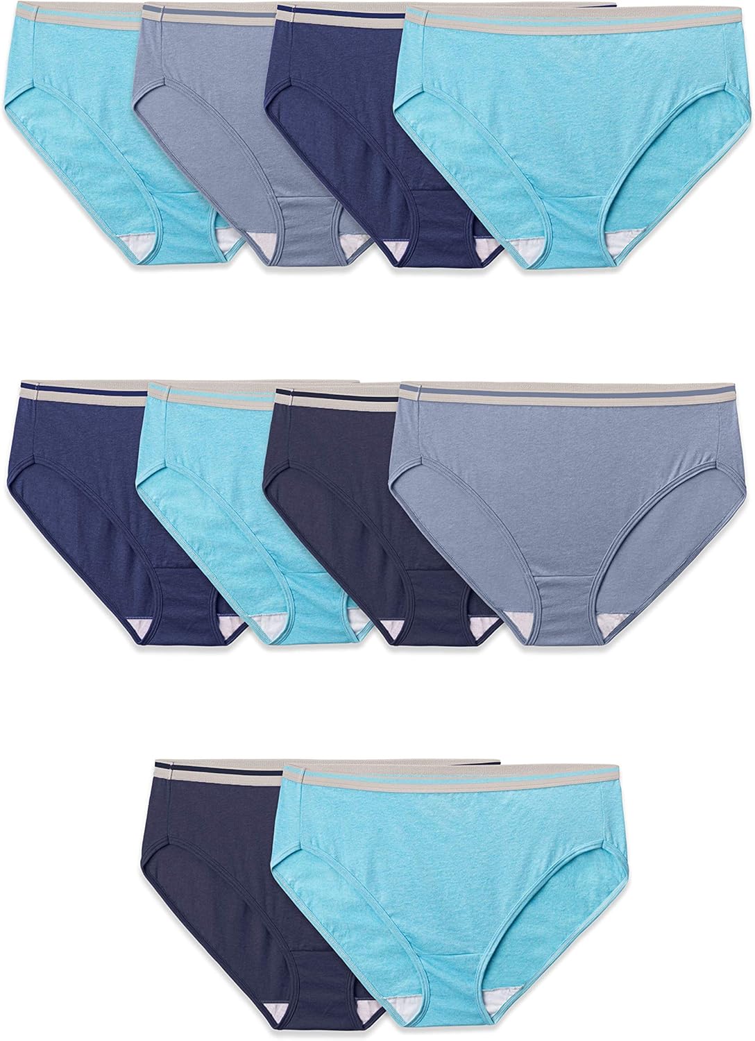 Fruit of the Loom Fit for Me Women's Heather Cotton HiCut