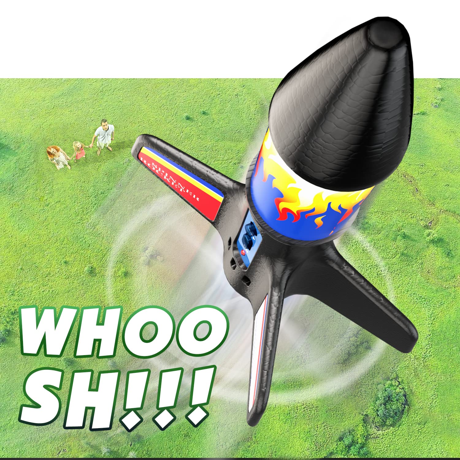 lakebyin Flying Launcher for Kids - Electric Flying Toys with Parachute Recovery - Eco-Friendly Toy with Unlimited Re-Launch - Great Birthday Gift