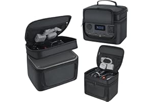 Undomip Carrying Bag Compatible with ECOFLOW River 2, Power Storage Bag with Side Zipper, Soft Generator Covers for Outside, 24 * 21 * 14CM (Black, For River 2)