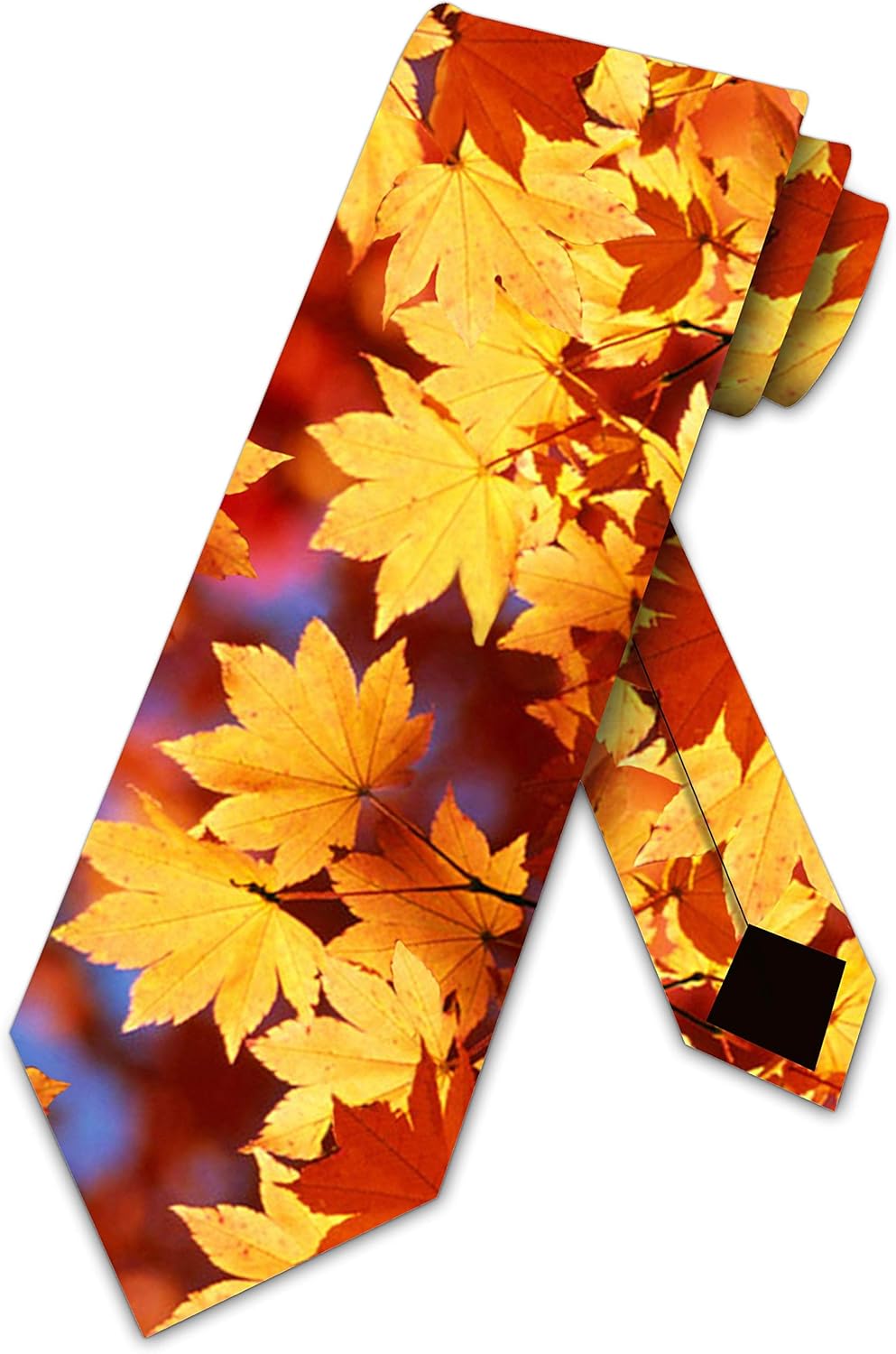 Autumn Leaves Tie Mens Fall Neckties by Three Rooker Clothing