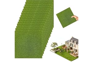 Artificial Grass Mats Set – 15 Pieces, 15x15 cm, Realistic Synthetic Turf, Durable and Easy to Clean, Ideal for Indoor and Ou