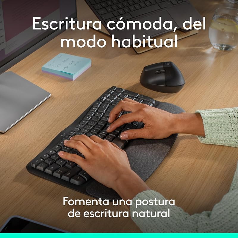 Wave Keys, Teclado ergonómico inalámbrico (Grafito)