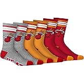 Ultra Game Men's NBA Official Athletic Cushioned Secure Fit Team Crew Socks-3 Pack