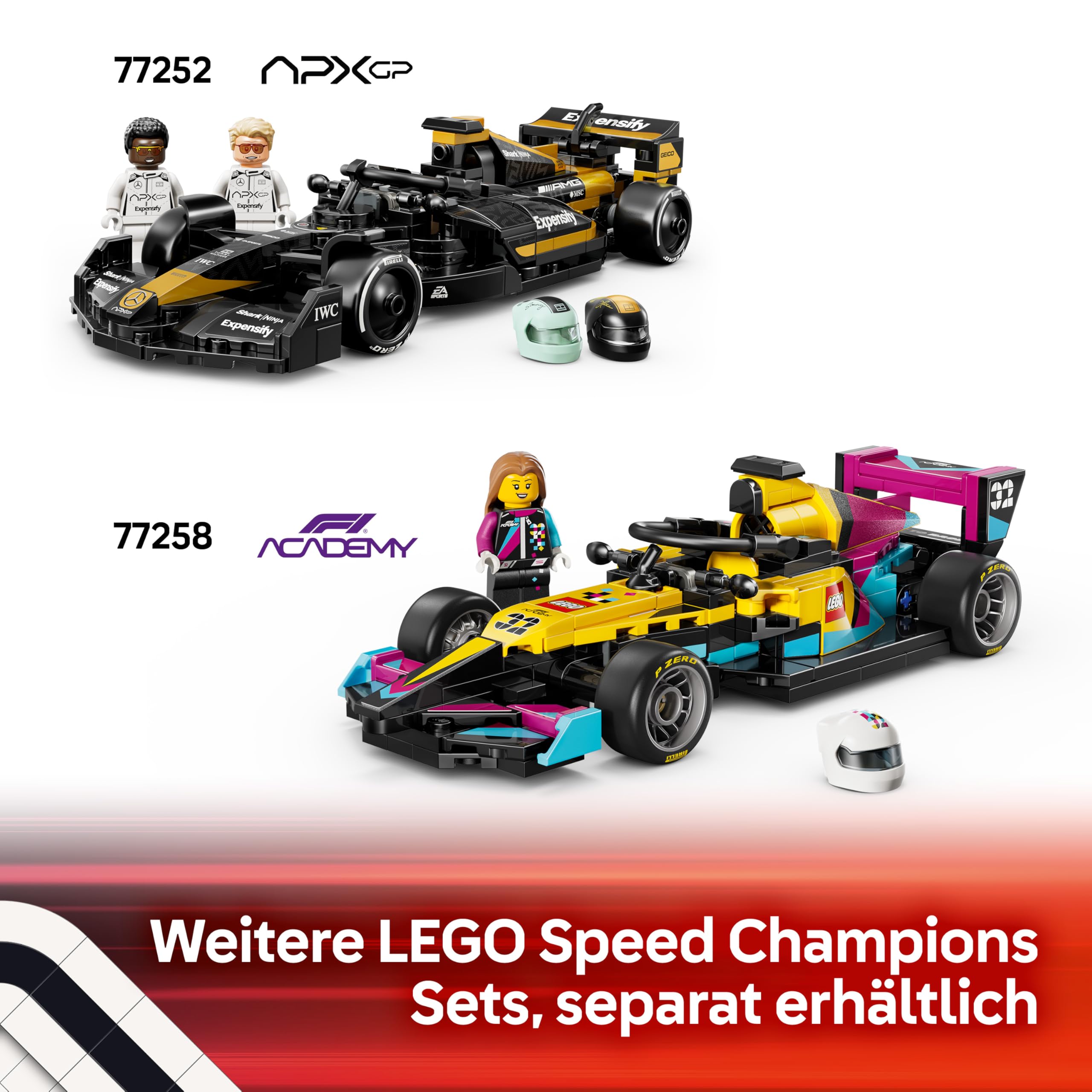 LEGO Speed Champions Audi Revolut F1 Team R26 Rennwagen Spielzeug - Modellbauset mit sammelbarer Rennfahrer Minifigur - Geburtstagsgeschenk für Jungen ab 10 Jahren & jugendliche Motorsportfans - 77259 8