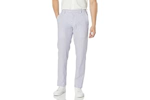 Kroon Men's Andrew Flat Front Aim Active Inspired Movement Combed Cotton Seersucker Suit Separate Pants Modern Fit