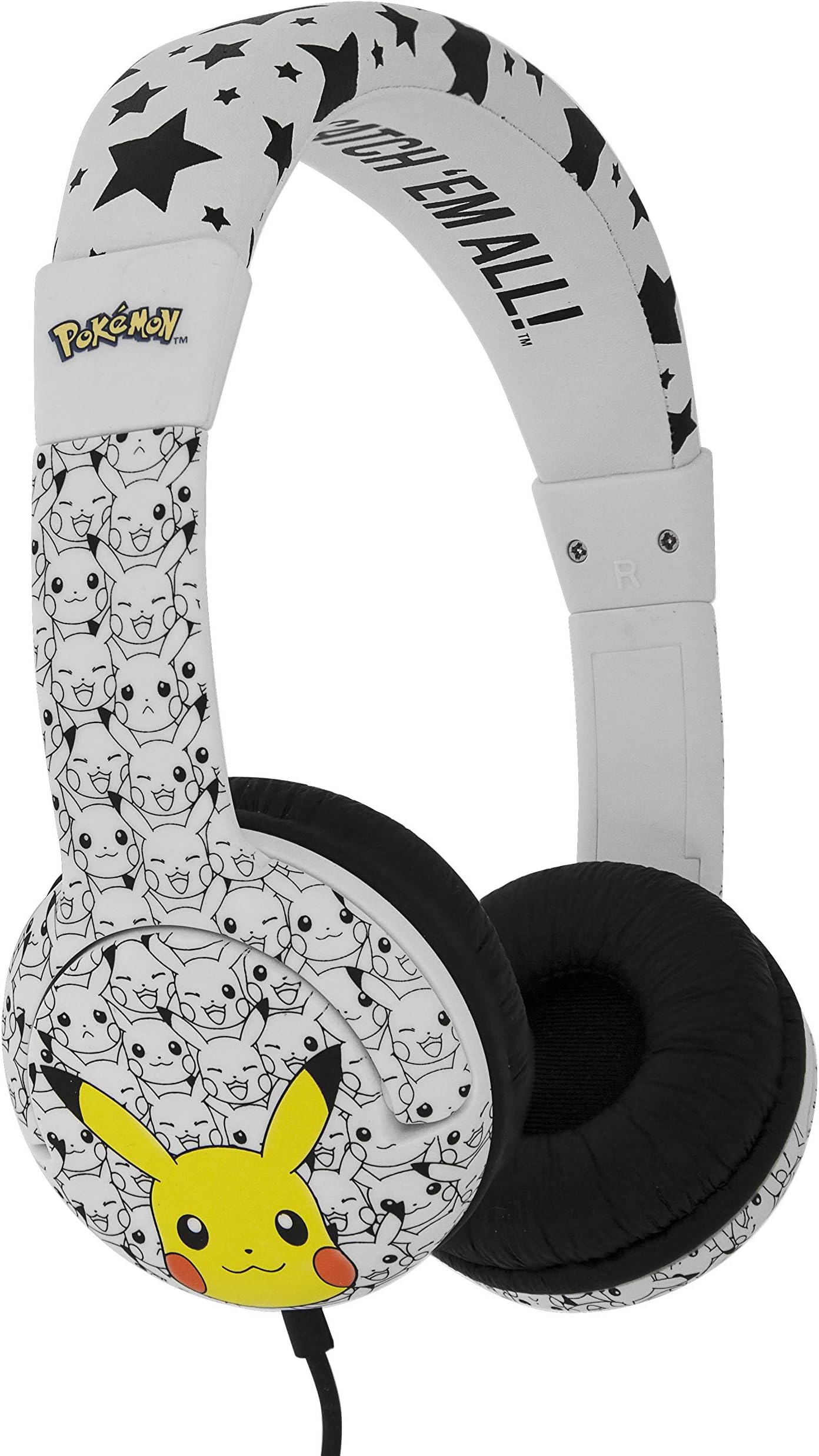 OTL Compatible with Pokemon 'Pikachu Face' Kids Headphones PK0602 - Electronics