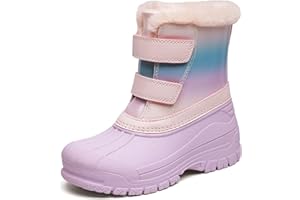 shoeslocker Girls Boys Waterproof Winter Snow Boots with Faux Fur Lining