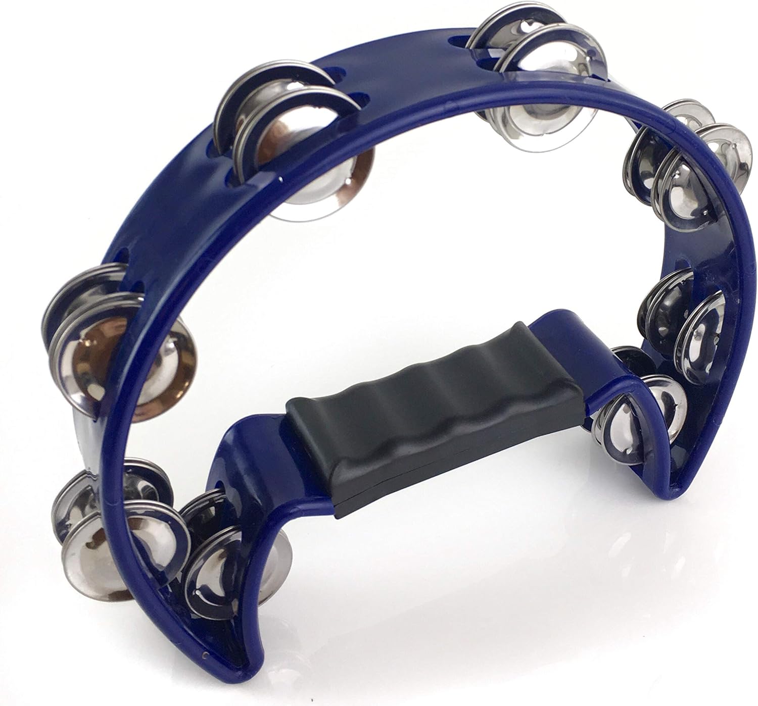 ProKussion Handheld Half Moon Tambourine 6 Different Colours (Blue