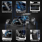 Tecnock 1:18 RC Car 20 KMH LED 2 Batteries 2.4GHz All Terrain Kids Gift view 6