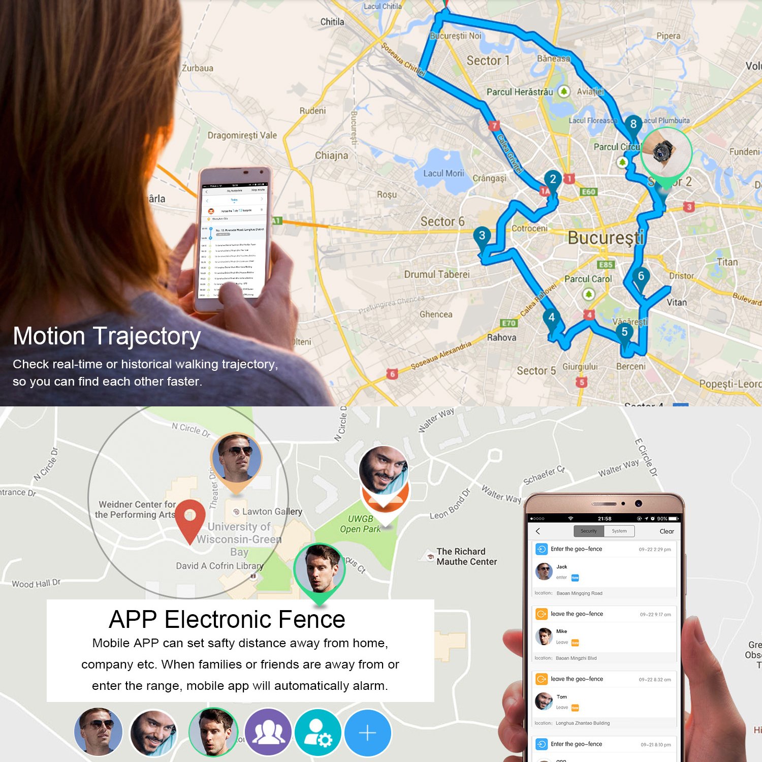 LEMFO LEM6 Brújula Impermeable Android 5.1 3G Teléfono Inteligente ...