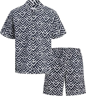 Shirt Jjmilo Seersucker Resort Maglietta SS Set MP, Sky Captain, L (Pacco da 2) Uomo