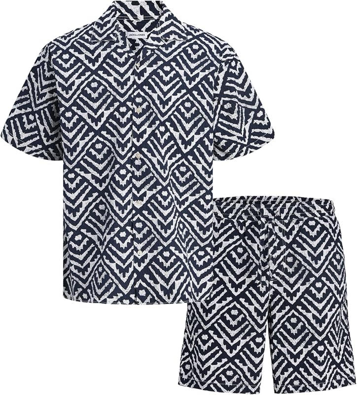 Jjmilo Seersucker Resort Shirt Ss Set Mp