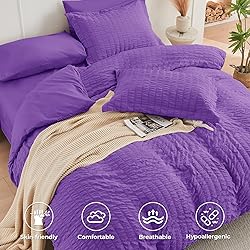 HYMOKEGE Dark Purple Full Size Comforter Sets