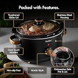 VonShef Fika 3.5L Slow Cooker Nordic Design With Removable Ceramic Pot view 4