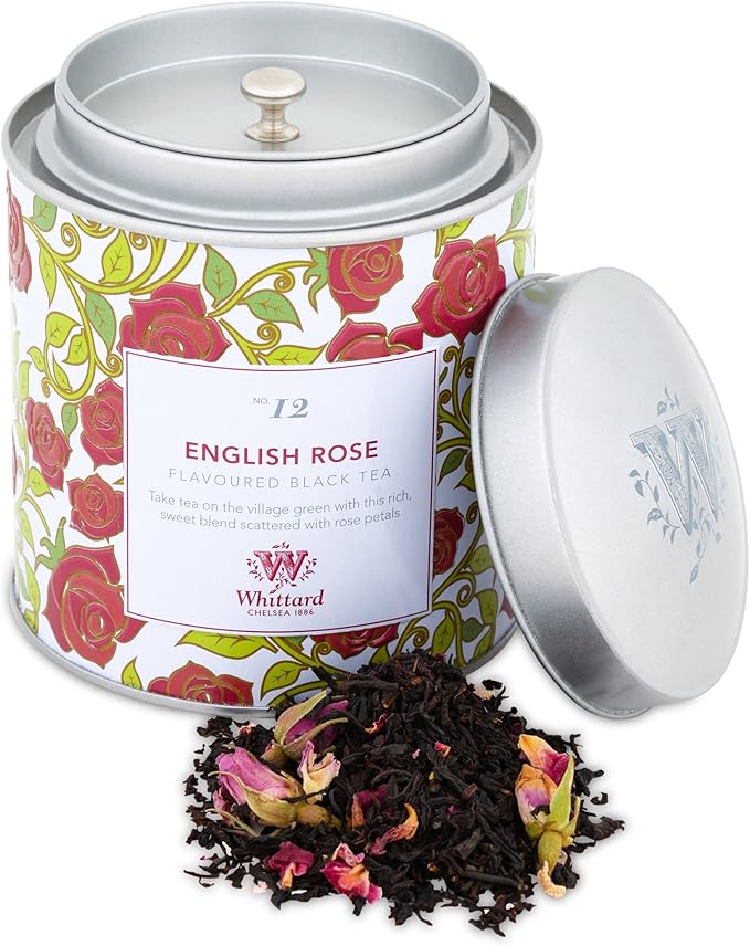 Amazon 英国 Whittard ウィッタード フレーバーティー イングリッシュローズ リーフティー ギフト缶 Tea Discoveries English Rose Caddy 並行輸入品 ウィッタード 紅茶 通販