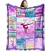 Gymnastics Blanket Gifts for Girls Ultra Soft Flannel Gymnastics Throw Blanket Merch Gymnasts Gifts for Gymnastic Team Gymnast Lovers Stuff 50"x40"