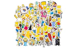MINRAIN Simpson Family Vinyl Waterproof Stickers 50pcs Pack Computer Car Skateboard Motorcycle Bicycle Luggage Guitar Bike Decal Best Gift for Kids (Simpson Family)