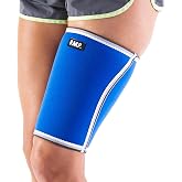 Black Mountain Products Extra Thick Warming Thigh Brace/Thigh Compression Sleeve, Blue, Large