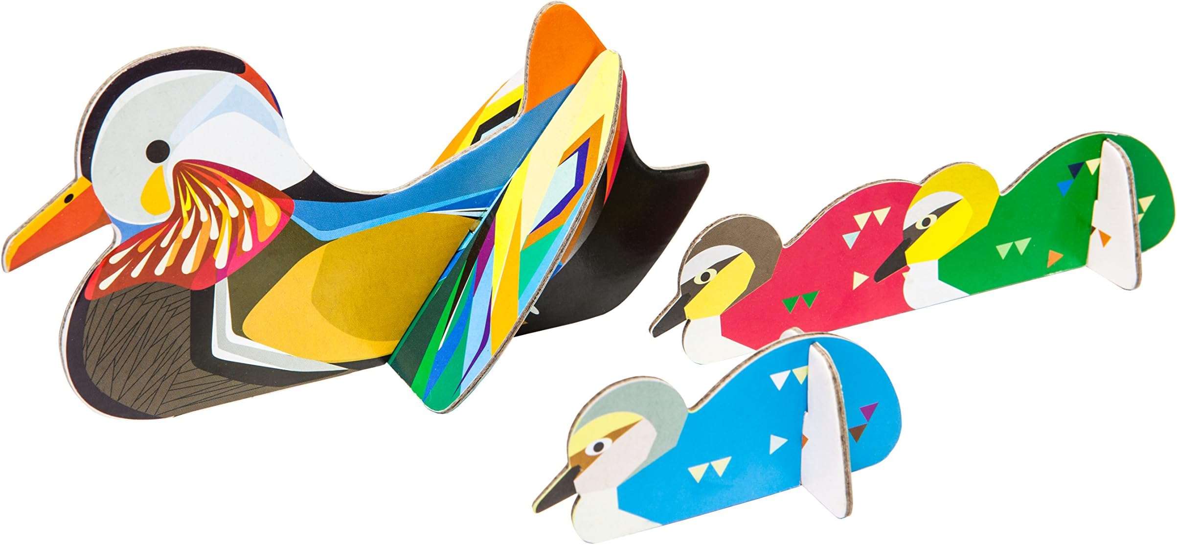 Studio Roof Mandarin Duck, recycled cardboard 3D greeting card , to be assembled