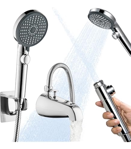 Weirun Bathtub Tap Shower Tub Spout Filler Faucet With Hose Connector