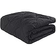 NTBAY Down Alternative Toddler Comforter, Lightweight and Warm Solid Color Baby Crib Quilted Blanket, 39x47 inches, Black