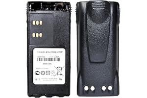 Teseko HNN9008A HNN9008 HNN9009 HNN9009A HNN9013A 7.4V 2000mAh NI-MH Two-Way Radio Battery Replacement for Motorola HT750 HT1225 HT1250 GP320 GP328 GP338 GP328 PR860 with Belt Clip