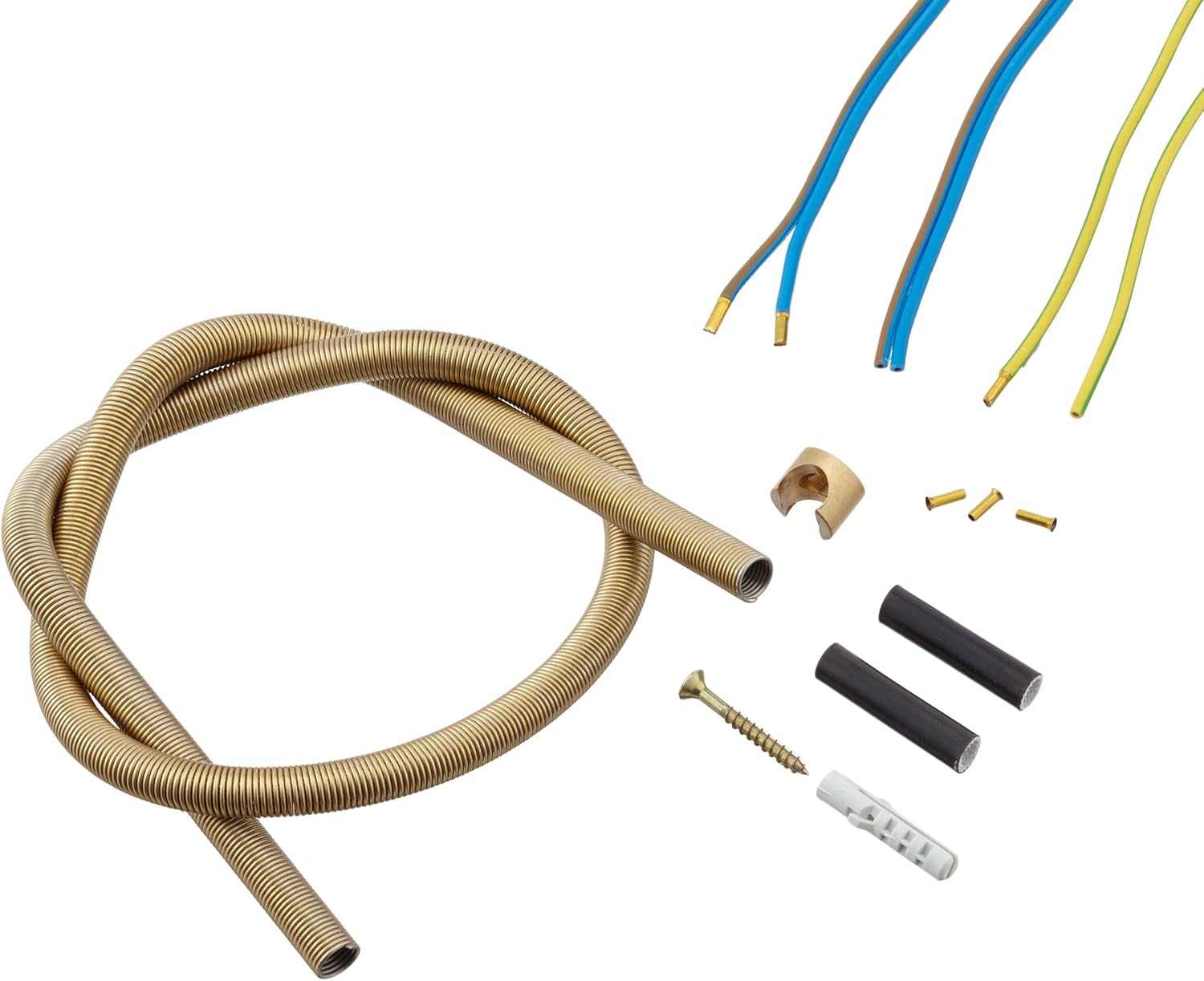 Knap Stone Spiral with Cable, Brass Matt GKS 95.001.03