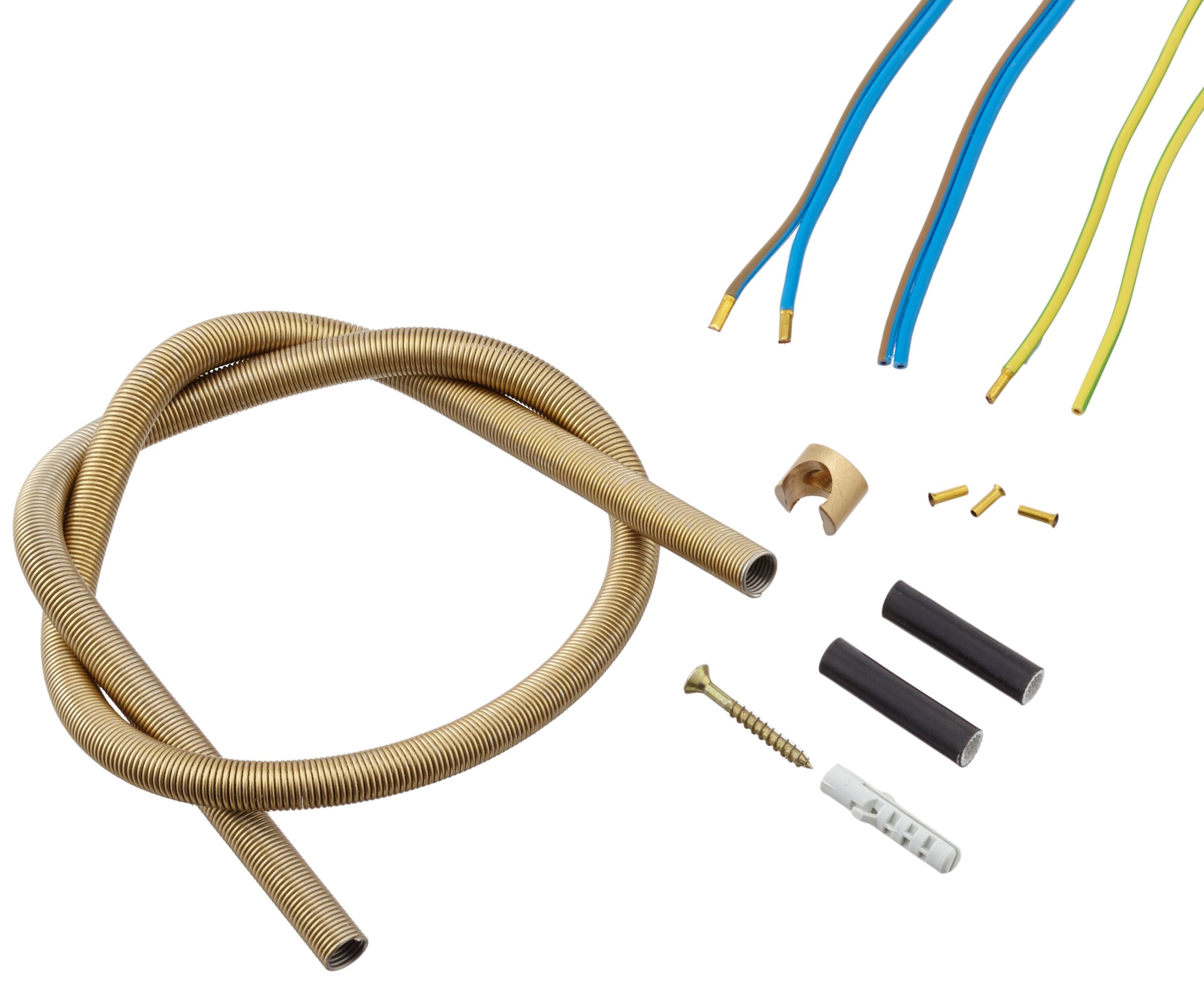 Knap Stone Spiral with Cable, Brass Matt GKS 95.001.03