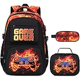 Scothen Boys Backpack for School, 3PCS Cool Luminous Backpack for Boys with Lunch Bag Pencil Case, Kids Bookbag Teen Boy Backpacks for Kindergarten Elementary Middle School