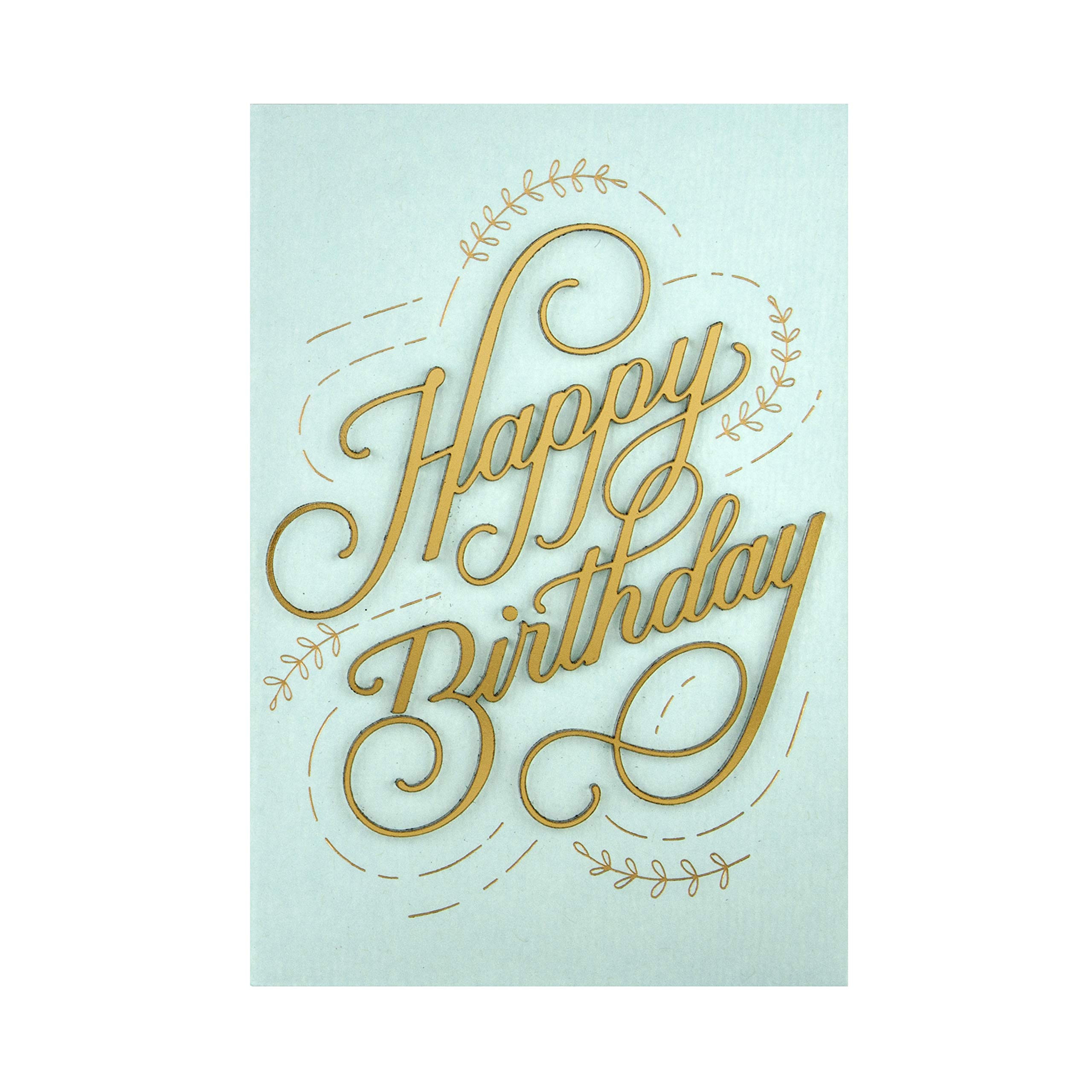 Hallmark Birthday Card - Classic Signature Collection Design with 3D-Effect Lettering Attachment
