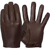 Men's Patrol Gloves (100% Cabretta Leather) For Tactical Police Driving, Shooting, and Motorcycle Riding (Thin and Unlined)