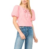 CeCe Women's Bubble Sleeve Double Bow Blouse