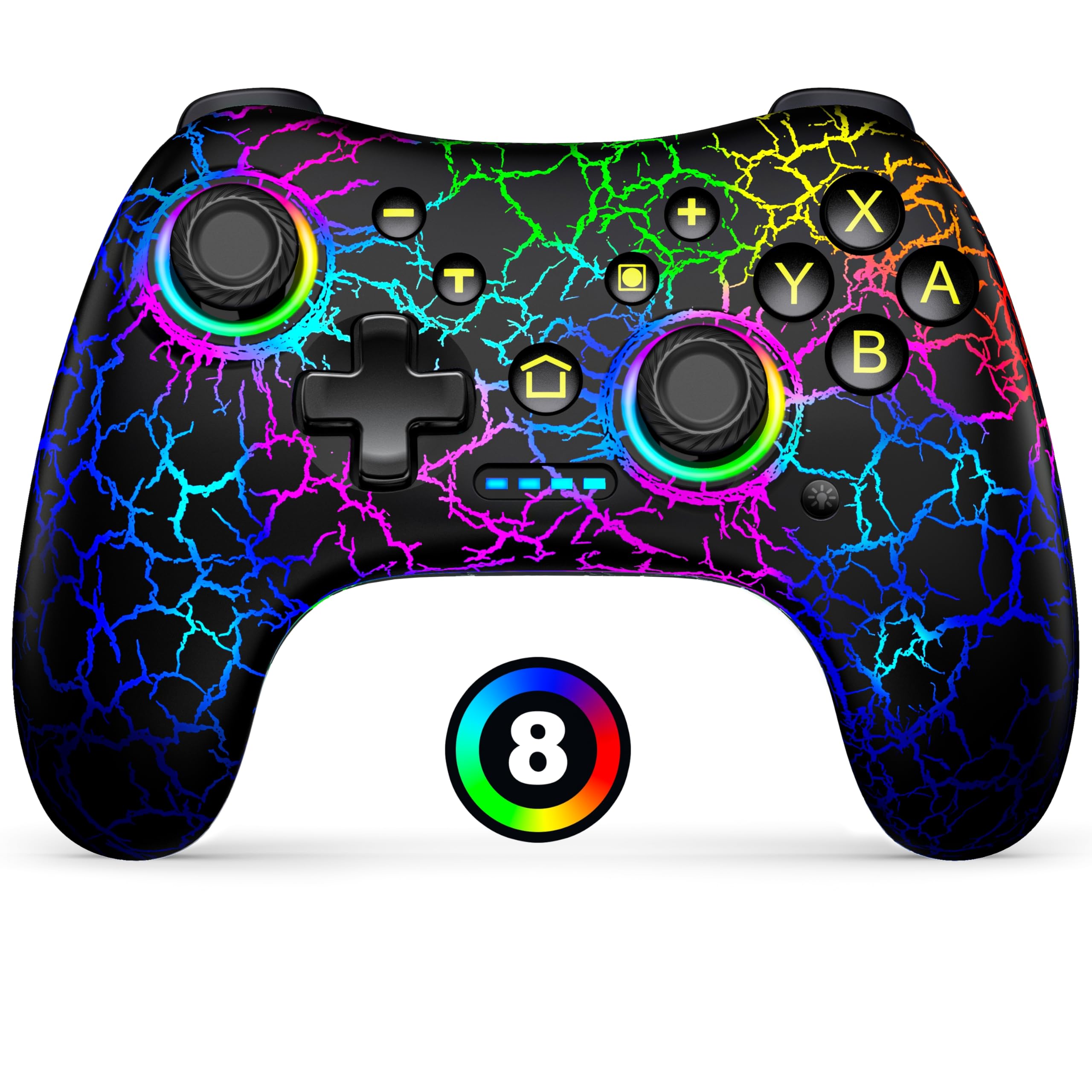 Photo 1 of Switch Controllers, Wireless Switch Pro Controller for Nintendo Switch/Lite/OLED, Adjustable LED Switch Remote Compatible with Windows PC/Android/iOS with Programmable