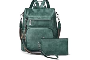 Shrrie Backpack Purse for Women PU Leather Anti-Theft Travel Backpack Purse Fashion Ladies Shoulder Bag with Tassel