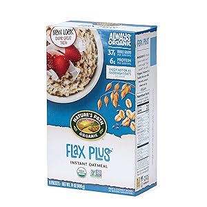 Nature’s Path Flax Plus Instant Oatmeal, Healthy, Organic, 8 Pouches per Box, 14 Ounces (Pack of 6)