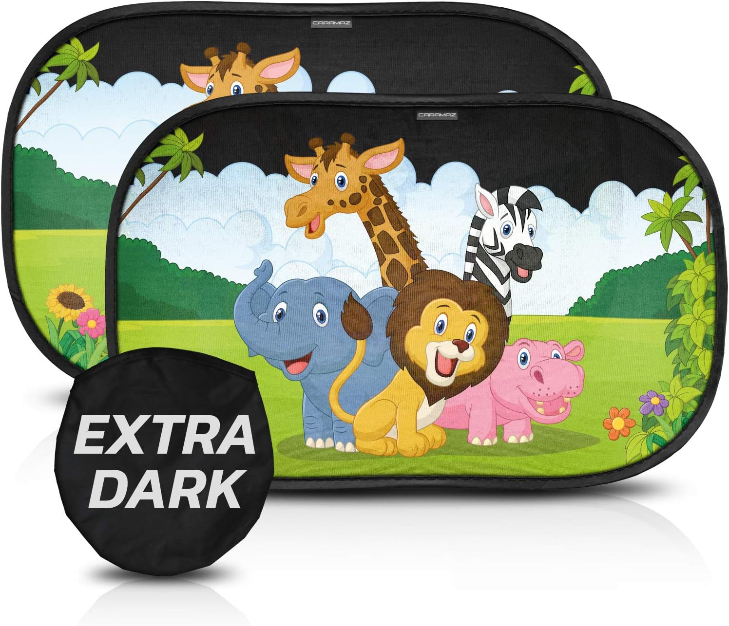 Car Window Shades for Baby with Certified UV Protection, Optimal Darkness with Suction Cups in Universal Size 51 x 31 cm