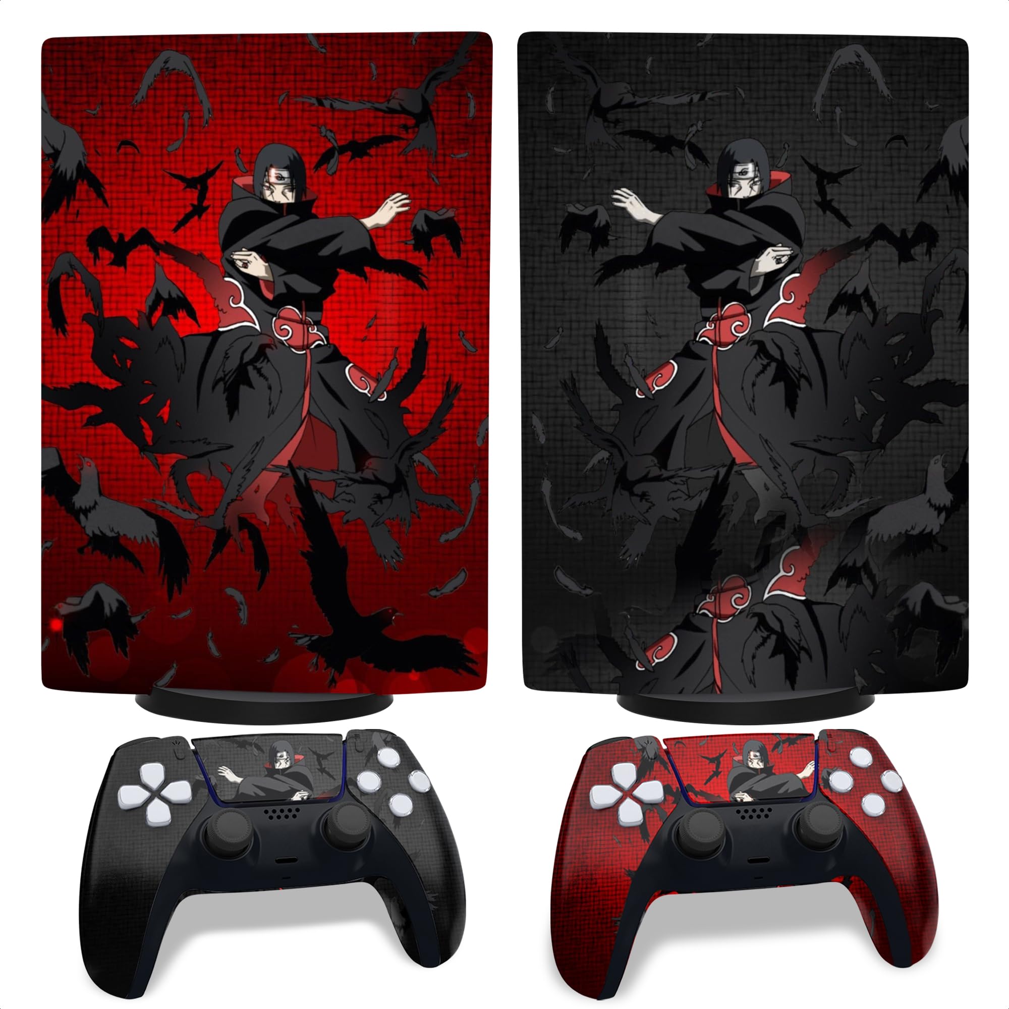 Photo 1 of Ps5 Anime Skin - Ps5 Controller Skin PlayStation Sticker Ps5 Skins and Decals Video Game Console Cover PlayStation 5 Console Vinyl Cover Ps5 Skin PlayStation 5 Controller Red Skin Ps5 Controller Wrap