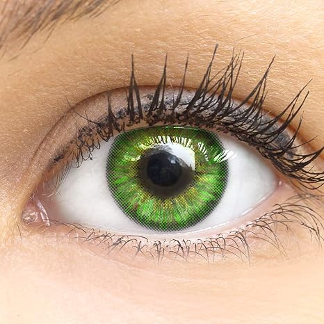 Glamlens Lenti A Contatto Colorate Verdi Fresh Green Mensili Con Porta Lenti A Contatto Verde Naturali In Silicone Idrogel 2 Pezzi Dia 145