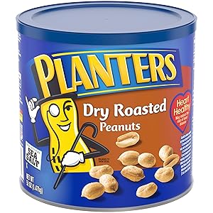 Planters Peanuts, Dry Roasted & Salted, 52 Ounce Canister