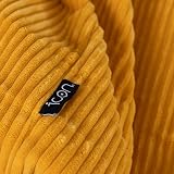 icon Kingston Cord Bean Bag Set of 2 Ochre Yellow Large Chair with Filling view 7