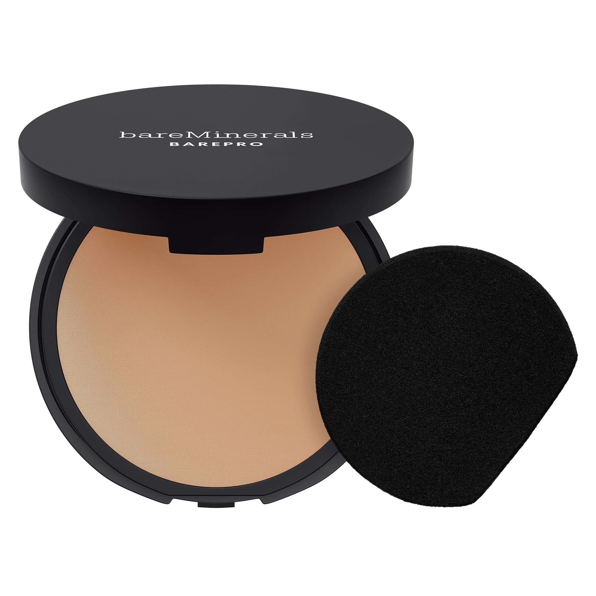 Photo 1 of bareMinerals Barepro 24HR Skin-Perfecting Powder Foundation, Matte Pressed Powder Foundation Full Coverage with Plant-Based Squalene, Oil Control, Vegan - Medium 30 Warm