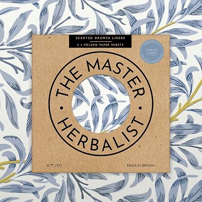 The Master Herbalist Fresh Linen Scented Drawer Liners - 5 Sheets UK Made
