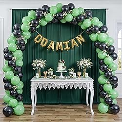 10ftx10ft Blackish Green Polyester Curtain Drapes