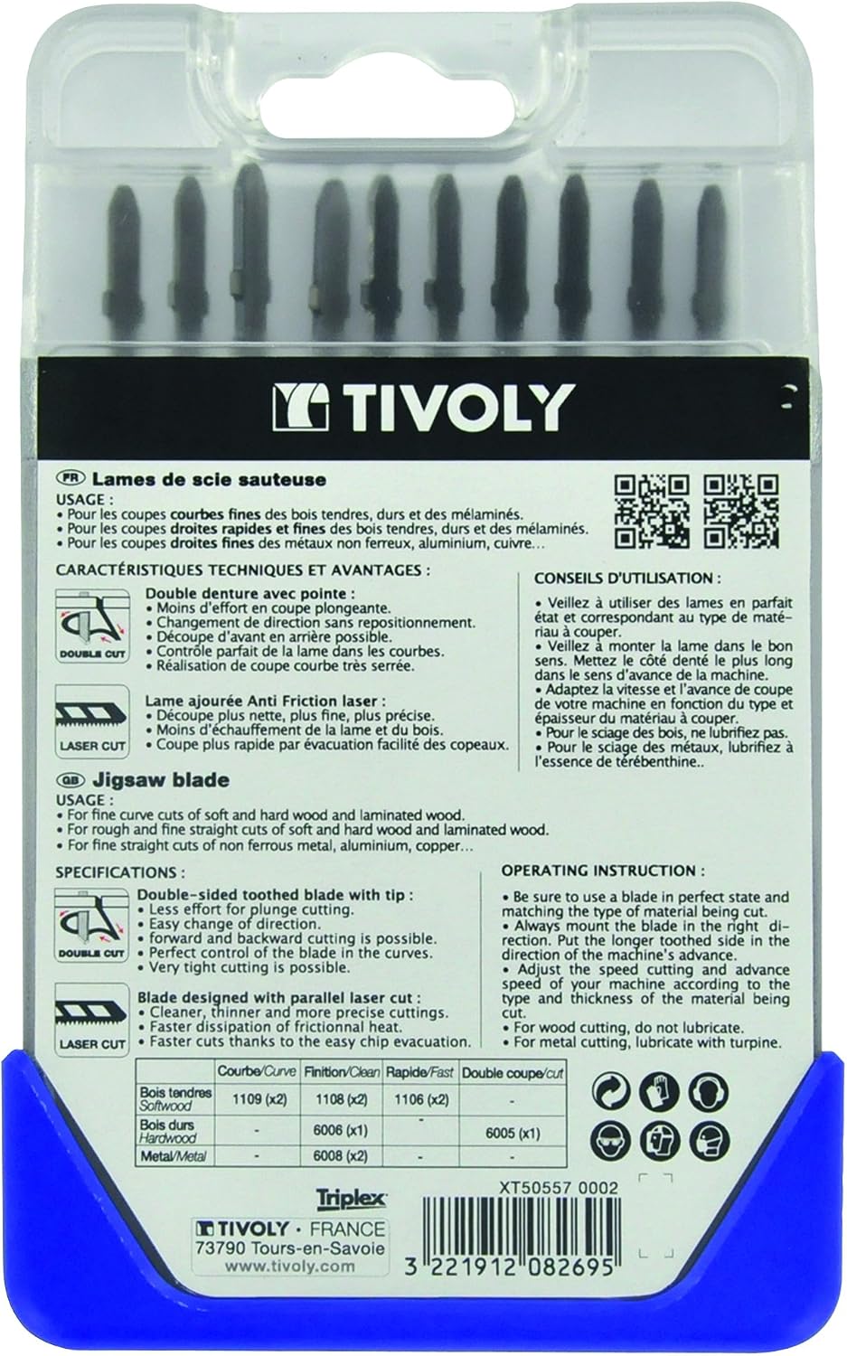 Tivoly XT505570002 Jigsaw Blades, Grey, Set of 10, Gray - Image 3