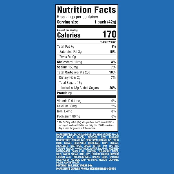 CHIPS AHOY! BAKED BITES, BLONDIE, 5 – 1.5 OZ SNACK PACKS (5 BITES PER PACK)