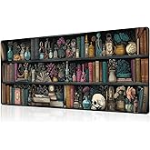 Black Forest Library Mouse Pad Desk Mat XL Extended Large Gaming Desk Pad Mousepad, Mysterious Book Computer Laptop Keyboard and Mouse Mat, Desktop Protector Mat for Office and Home 31.5x11.8 in