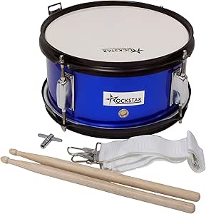 Tambor infantil para niños ROCKSTAR JINBAO SMD1005-BL color azul metalizado